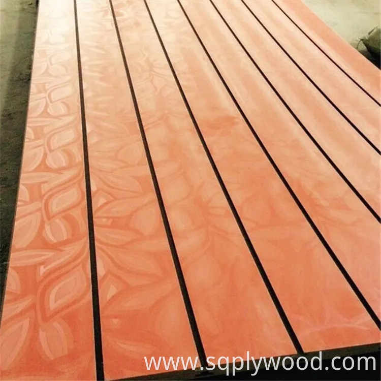 Grooved / Slot Melamine MDF Board with 11 Aluminium Strips